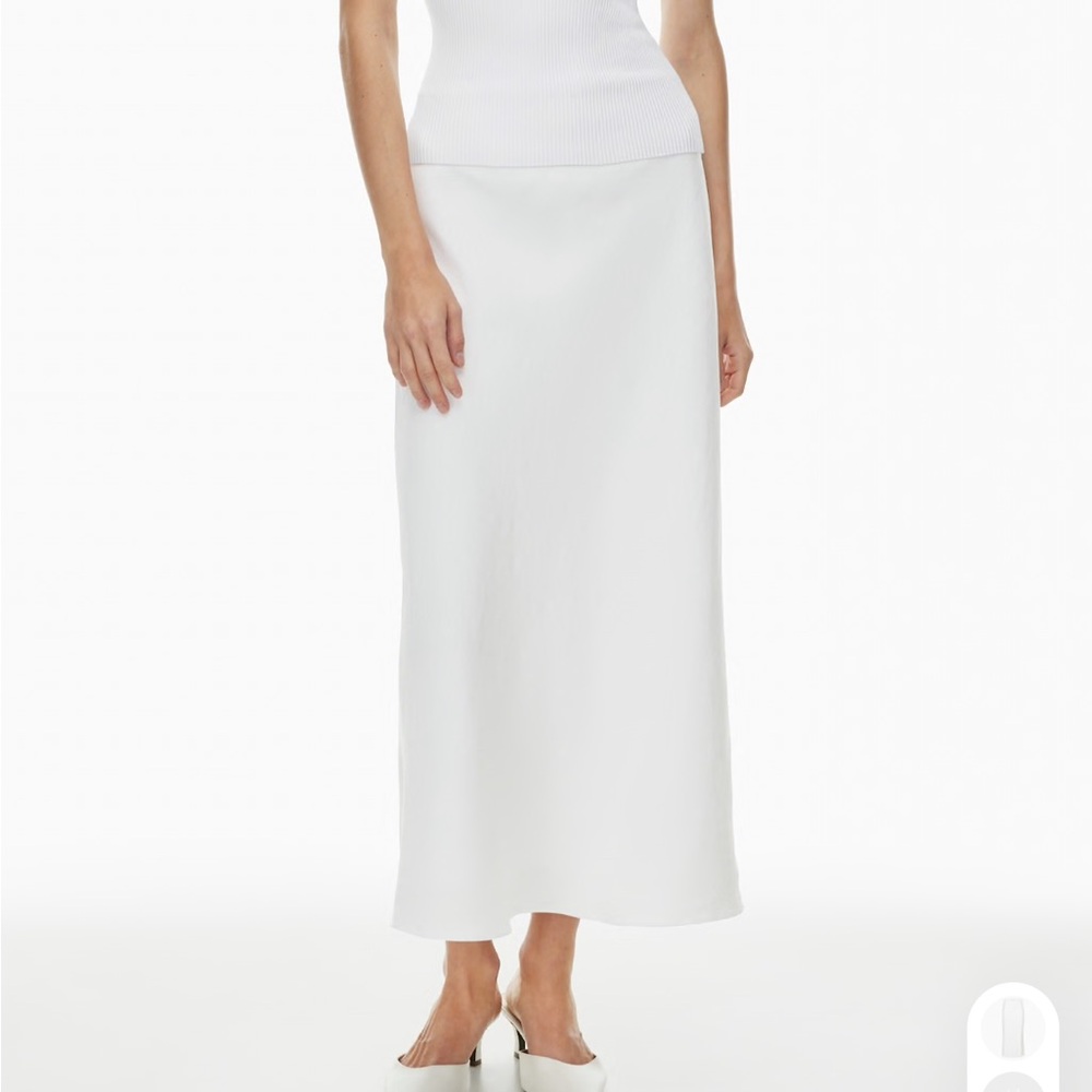 White Maxi linen Skirt - Women